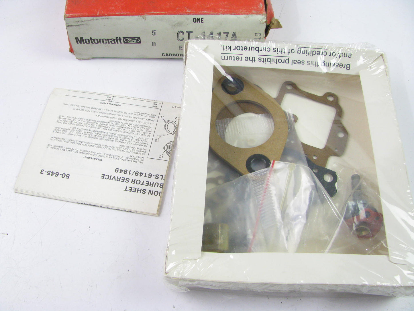 Motorcraft CT-1417A Carburetor Rebuild Kit