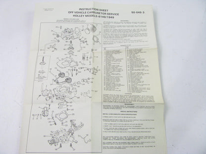 Motorcraft CT-1417A Carburetor Rebuild Kit