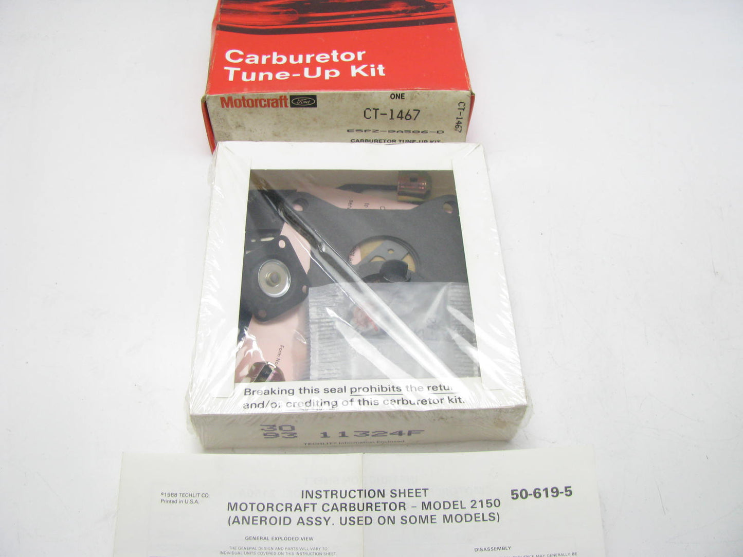 Motorcraft CT-1467 Carburetor Rebuild Kit for 1985 F-2 2150 E5TE-AAA/PA