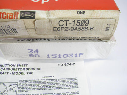 Motorcraft CT-1509 Carburetor Rebuild Kit - 1985-1986 Escort 1.9L HOLLEY 740