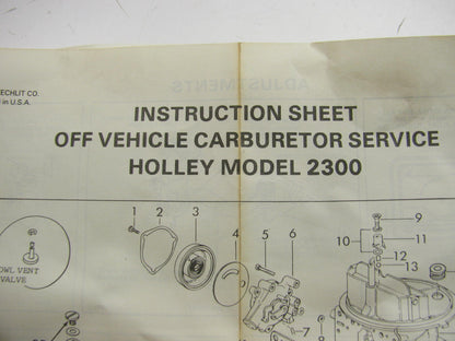 Motorcraft CT214C Carburetor Rebuild Kit for 1969-1977 Ford Holley 2-BBL 2300G