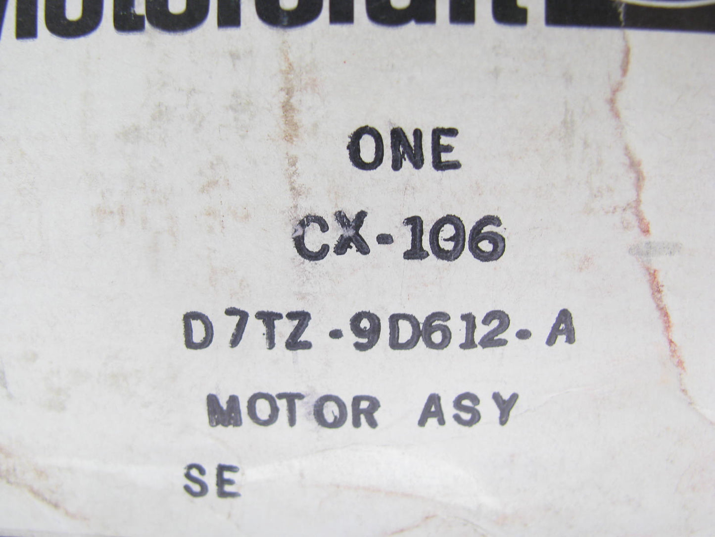 Motorcraft CX-106 Vacuum Motor - D7TZ-9D612-A VA12 E4TE9D604FA 21938