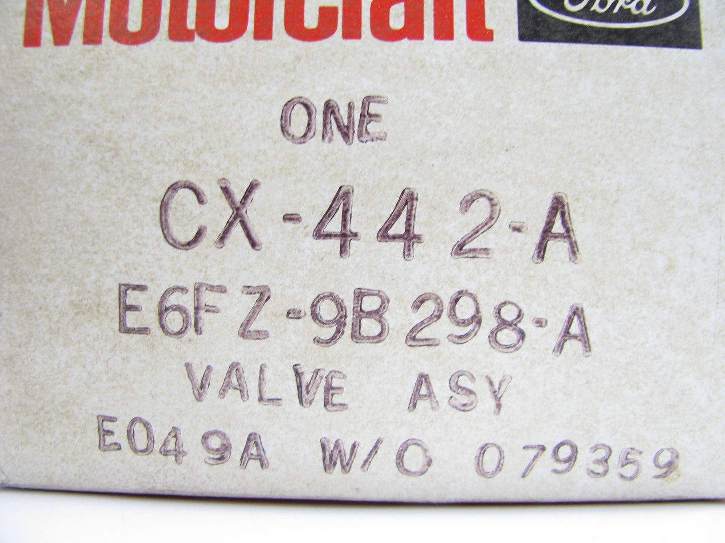 Motorcraft CX-442-A Anti-Backfire Deceleration Valve - E6FZ-9B298-A