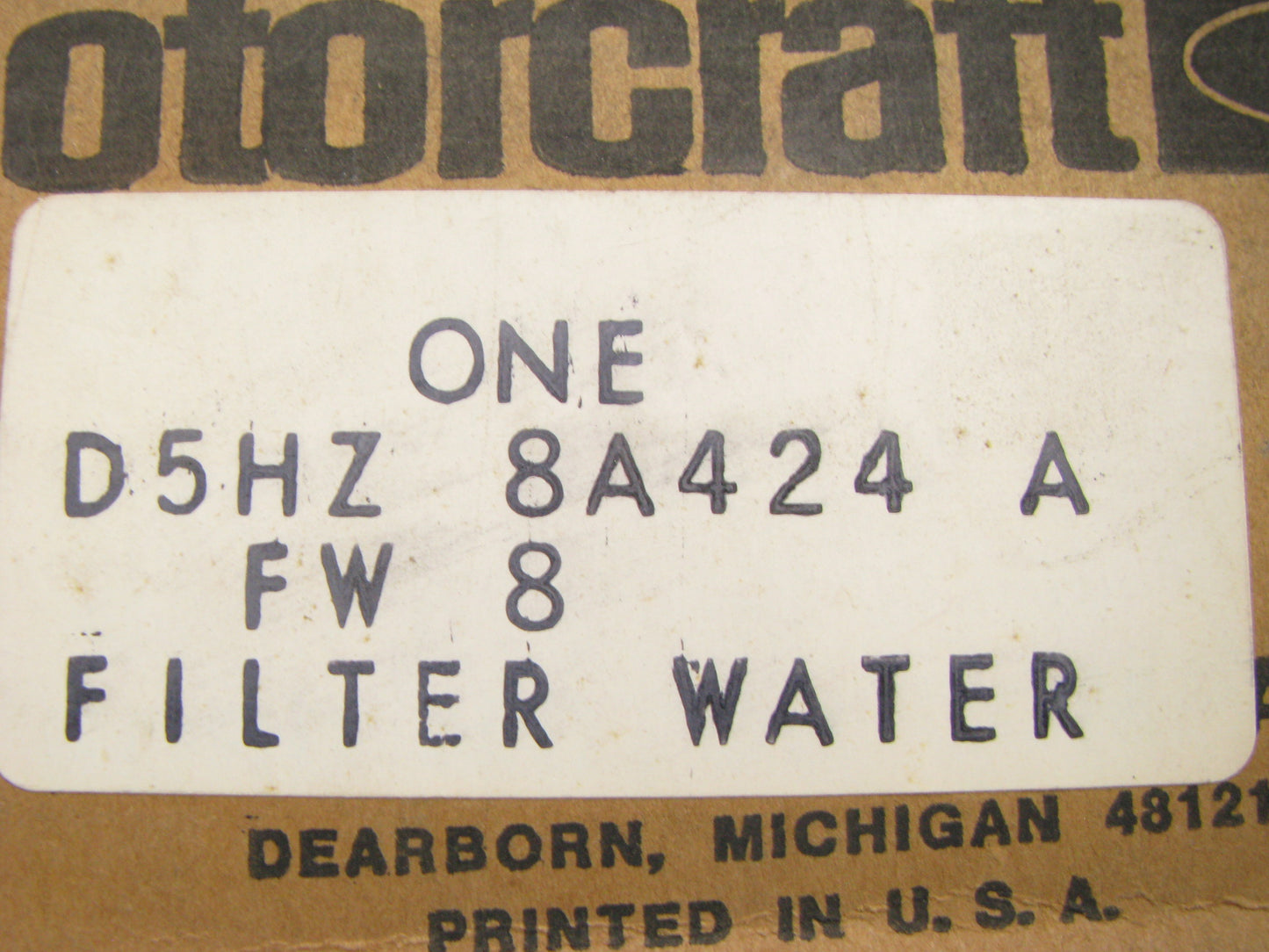 Motorcraft D5HZ-8A424-A Engine Water Coolant Filter - FW8