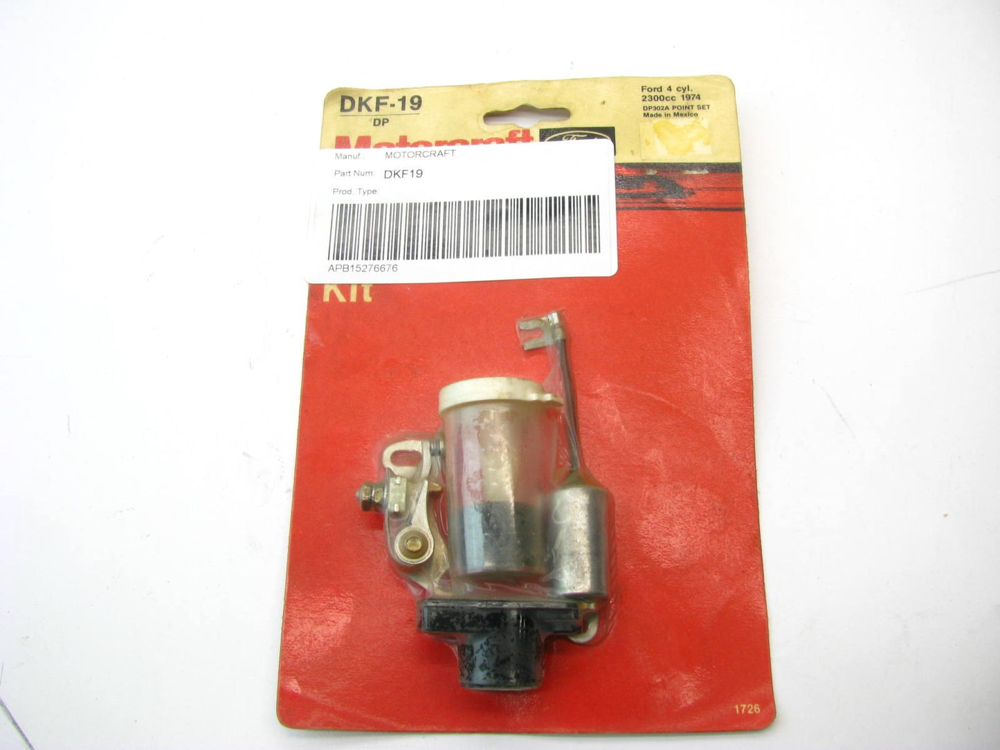 Motorcraft DKF19 Ignition Tune Up Kit: Rotor, Points 1974 Ford Pinto Mustang II