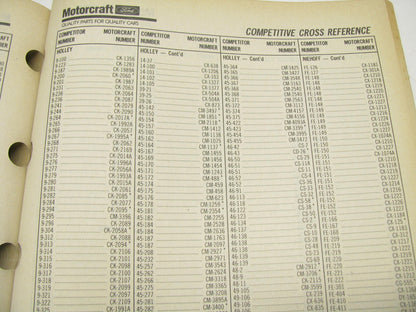 Motorcraft E200A Emissions Components Catalog For Ford - 1991 March 433 Pages