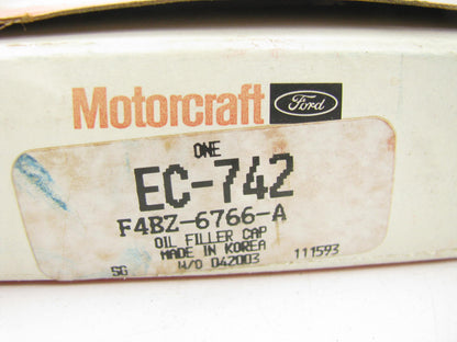 Motorcraft EC-742 Engine Oil Filler Cap For 1994-1997 Aspire - F4BZ-6766-A