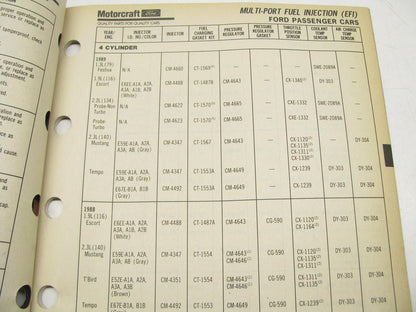 Motorcraft EFI200A Fuel Injection Parts Catalog - June 1989 Weatherly 600 42 PGS