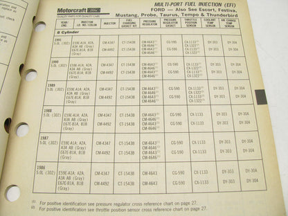 Motorcraft EFI200B EFI & CFI Fuel Injection Parts Catalog 1990 July