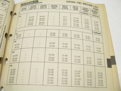 Motorcraft EFI200B EFI & CFI Fuel Injection Parts Catalog 1990 July