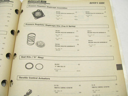 Motorcraft EFI200B EFI & CFI Fuel Injection Parts Catalog 1990 July