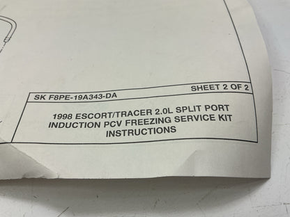 Missing 1 Nut - 1998 ESCORT 2.0L SPLIT PORT INDUCTION PCV Freezing Service Kit