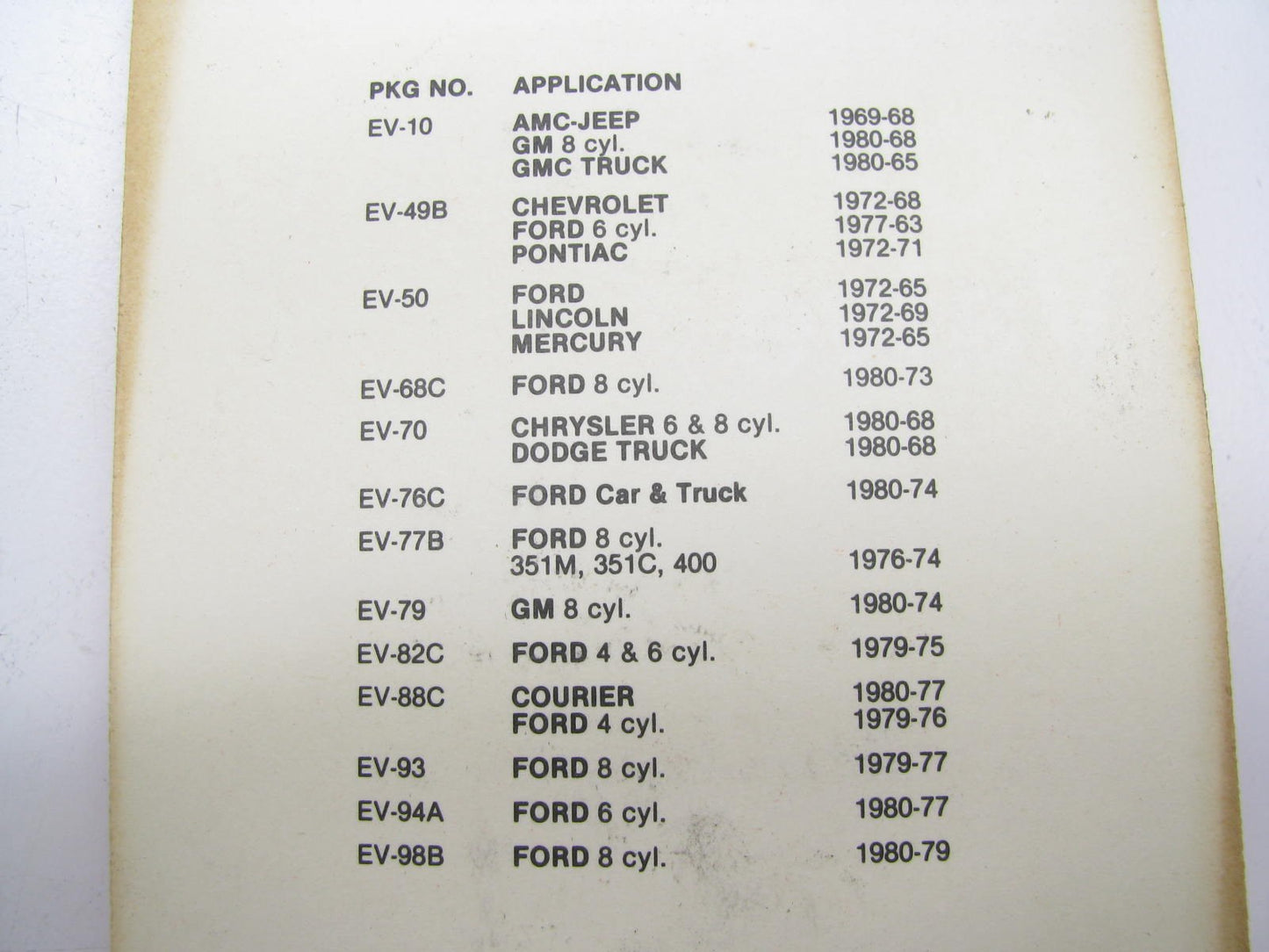 Motorcraft EV10 PCV Valve