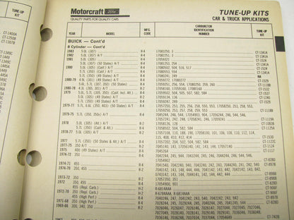 Motorcraft F200A Carburetor, Choke Pull-Offs & Tune Up Kits Catalog - April 1990