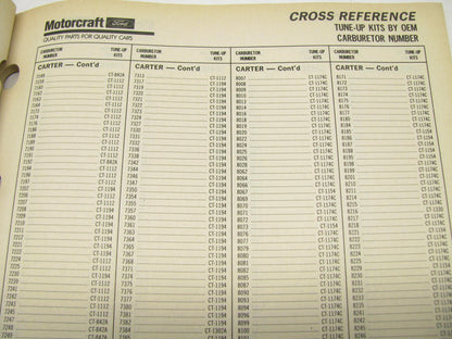 Motorcraft F200A Carburetor, Choke Pull-Offs & Tune Up Kits Catalog - April 1990