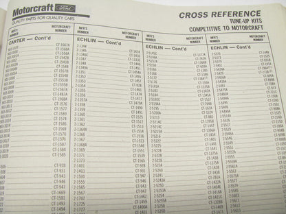 Motorcraft F200C Carburetor, Choke Pull Off Tune Up Kit Parts Catalog 1992 June