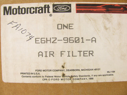 Motorcraft FA1074 Air Filter Replaces E6HZ-9601-A CA546 46616 A63493 LAF5516