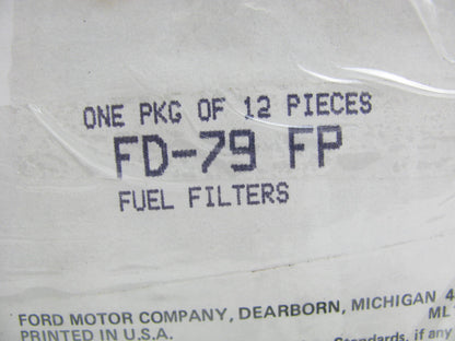 (12) Motorcraft FD-79FP Fuel Filter Replaces P1109 33219 K50004 LK170M FF172