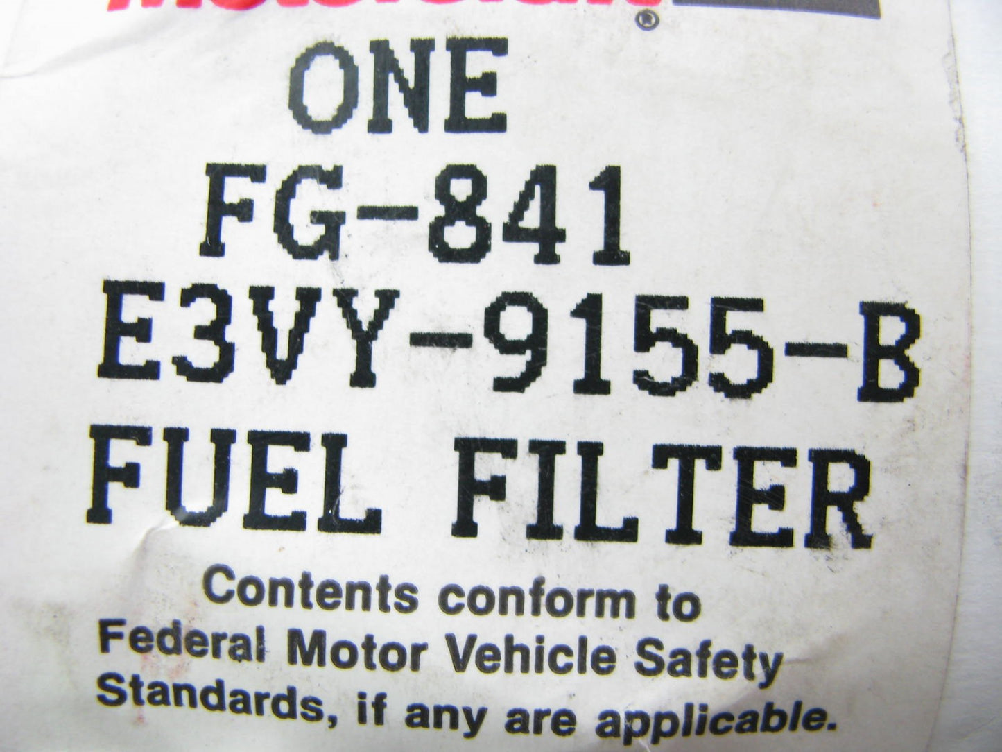 Motorcraft FG-841 OQuick Connect Fuel Line 1983 Lincoln Town Car - E3VY-9155-B