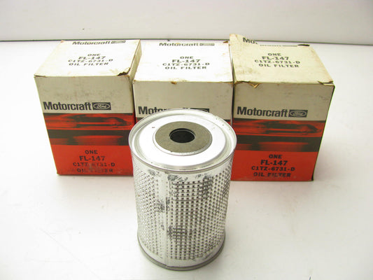 (3) Motorcraft FL-147 Engine Oil Filter For 1967-1973 Ford Trucks & Econoline