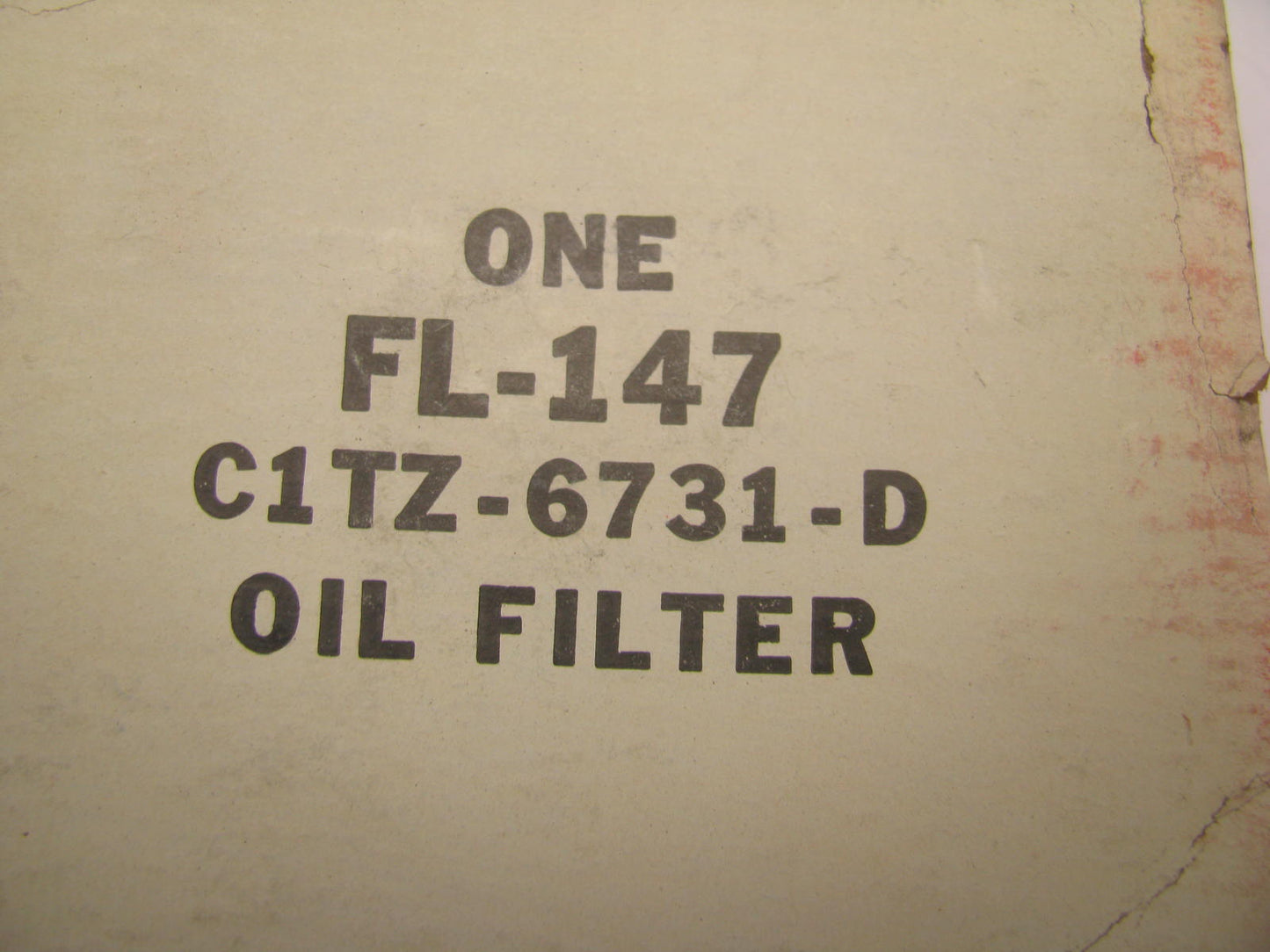 Motorcraft FL-147 Oil Filter Replaces C1TZ-6731-D CH330PL 51271 L30049 P49 PT269