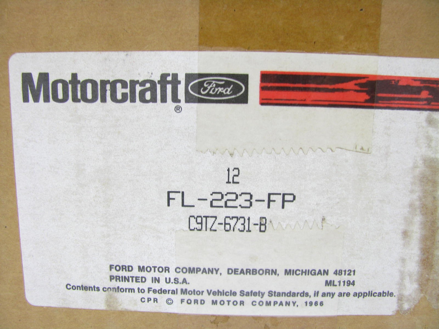 (12) Motorcraft FL-223-FP Engine Oil Filter - C9TZ-6731-B