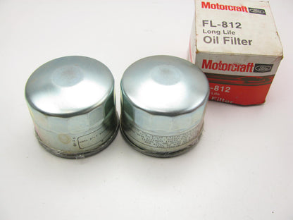 (2) Motorcraft FL-812 Oil Filter Replaces P3828 51839 L10343 PH787 LF382 LF3523