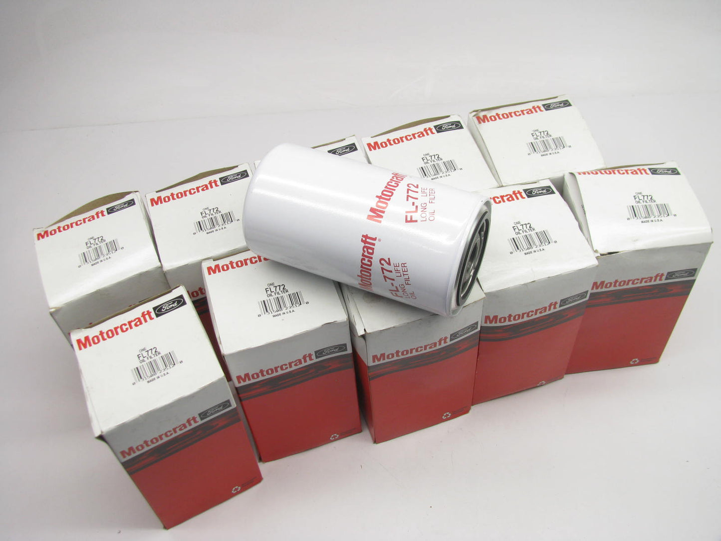 (10) Motorcraft FL772 Engine Oil Filter 1988-1994 International DTA466 Diesel