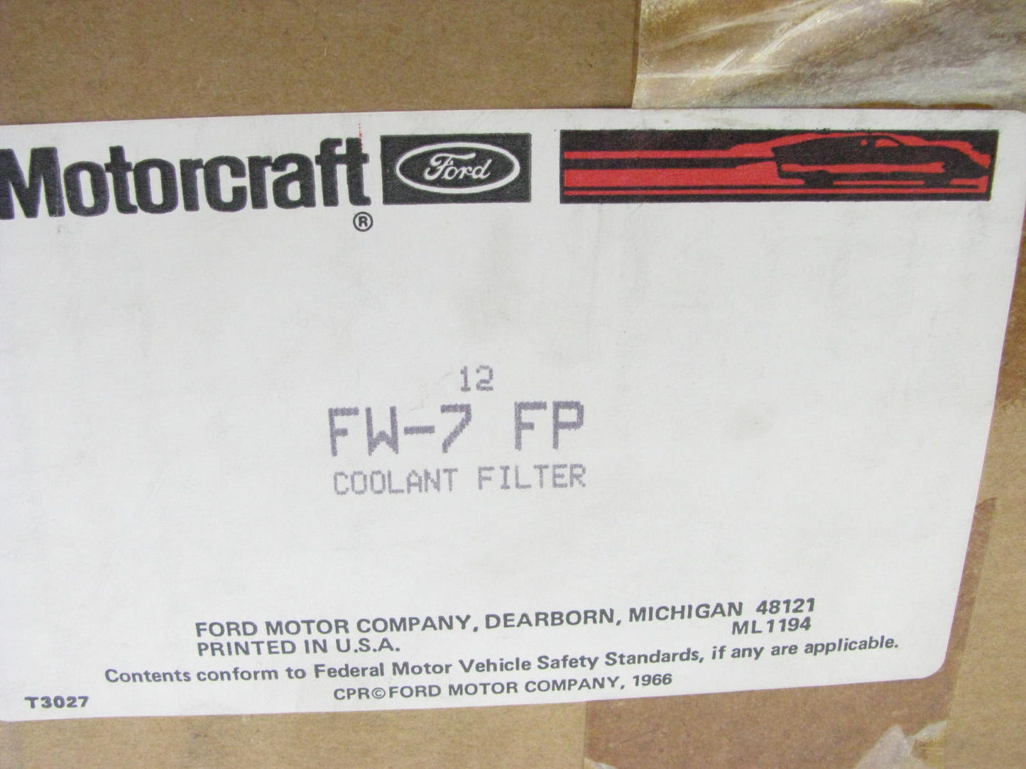 (12) Motorcraft FW-7 Coolant Filter Replaces PR393 24428 W50475 LFW4860 WC3