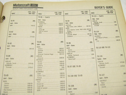 Motorcraft FWD200D Front Wheel Drive Components Catalog - Oct. 1990, 64 Pages