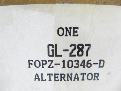 Motorcraft GL-287 Remanufactured Alternator 70 Amp - F0PZ-10346-D F0PU-10346-JA