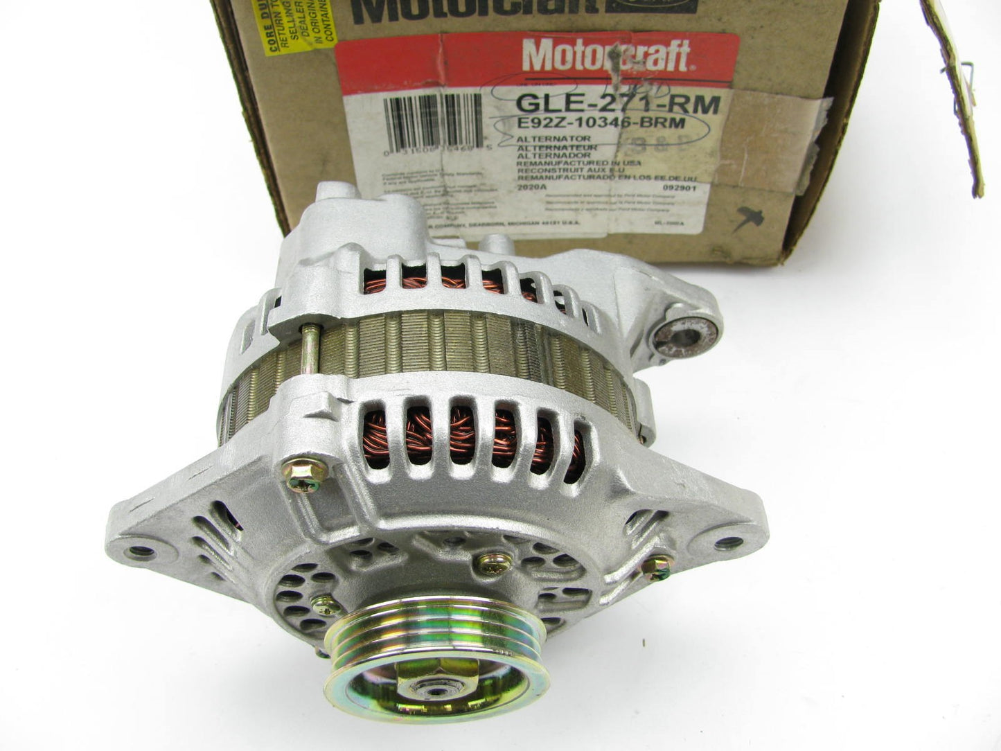 REMAN. OEM Motorcraft GLE271RM Alternator - 1989 Ford Probe GT 2.2L TURBO 70 AMP