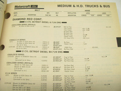 Motorcraft GSR200I-2 Belt & Hose Catalog - Highway Truck & Offroad - May 1990