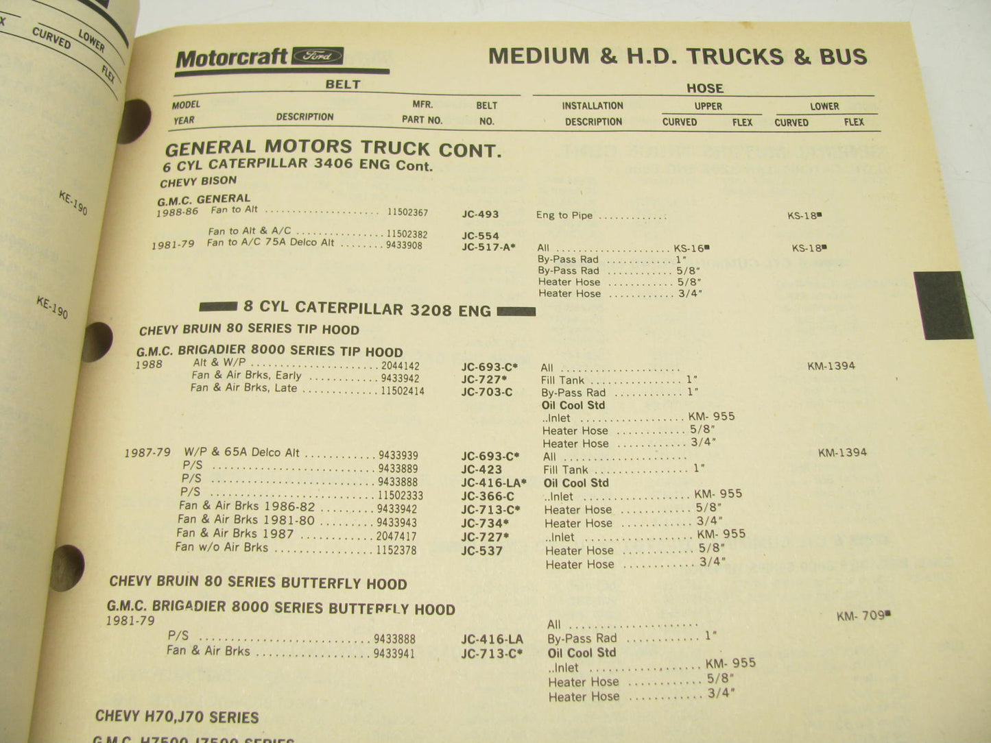 Motorcraft GSR200I-2 Belt & Hose Catalog - Highway Truck & Offroad - May 1990