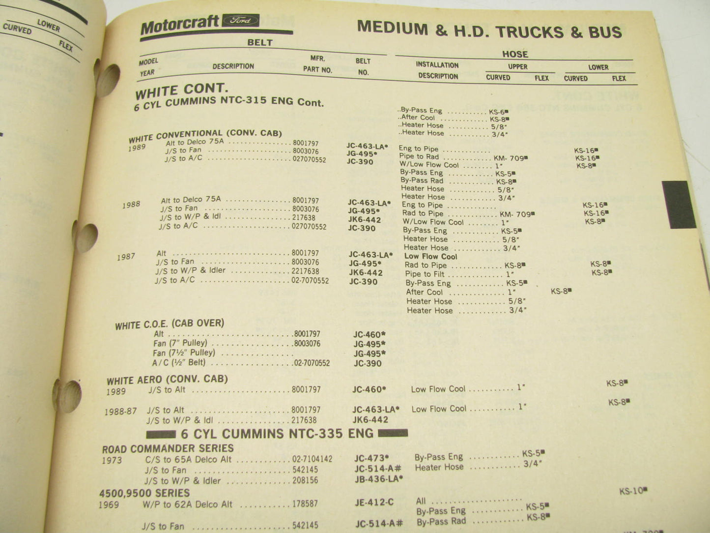 Motorcraft GSR200I-2 Belt & Hose Catalog - Highway Truck & Offroad - May 1990