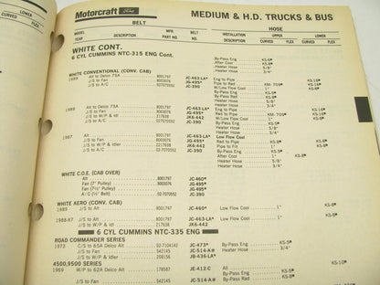 Motorcraft GSR200I-2 Belt & Hose Catalog - Highway Truck & Offroad - May 1990