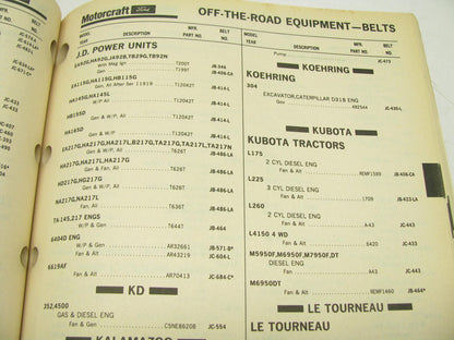 Motorcraft GSR200I-2 Belt & Hose Catalog - Highway Truck & Offroad - May 1990