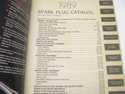 Motorcraft M200B Ignition Spark Plugs Catalog - March 1989 Weatherly 500 248 PGS