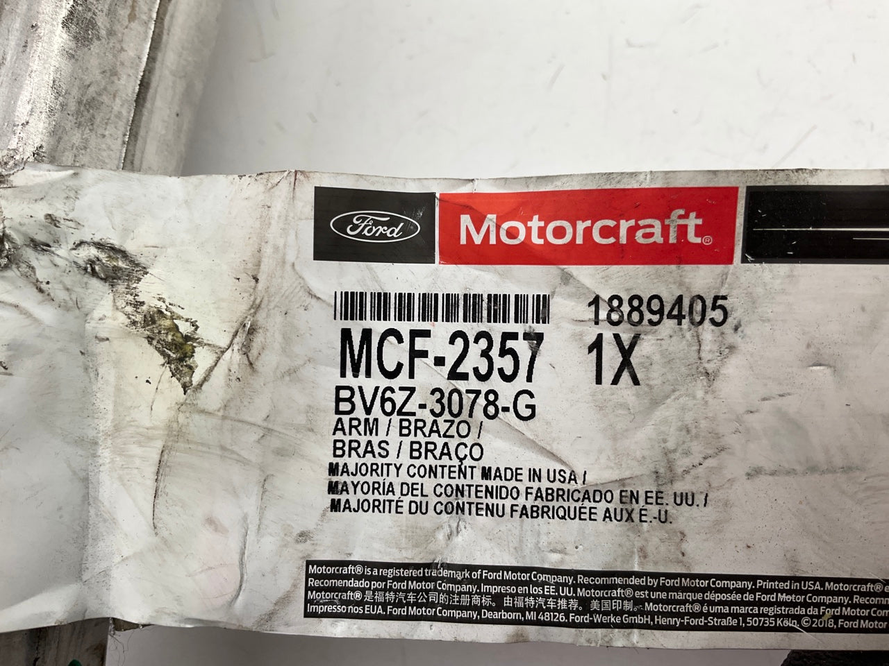 Motorcraft MCF-2357 Front Right Lower Suspension Control Arm & Ball Joint