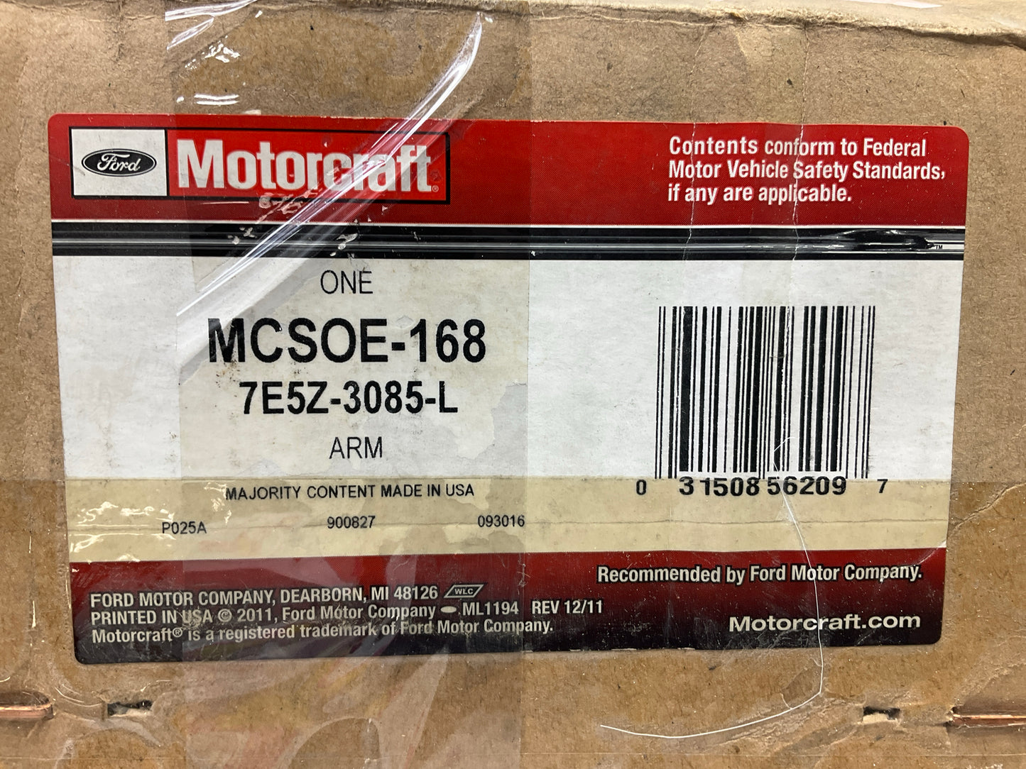 Motorcraft MCSOE-168 Front Left Upper Suspension Control Arm And Ball Joint