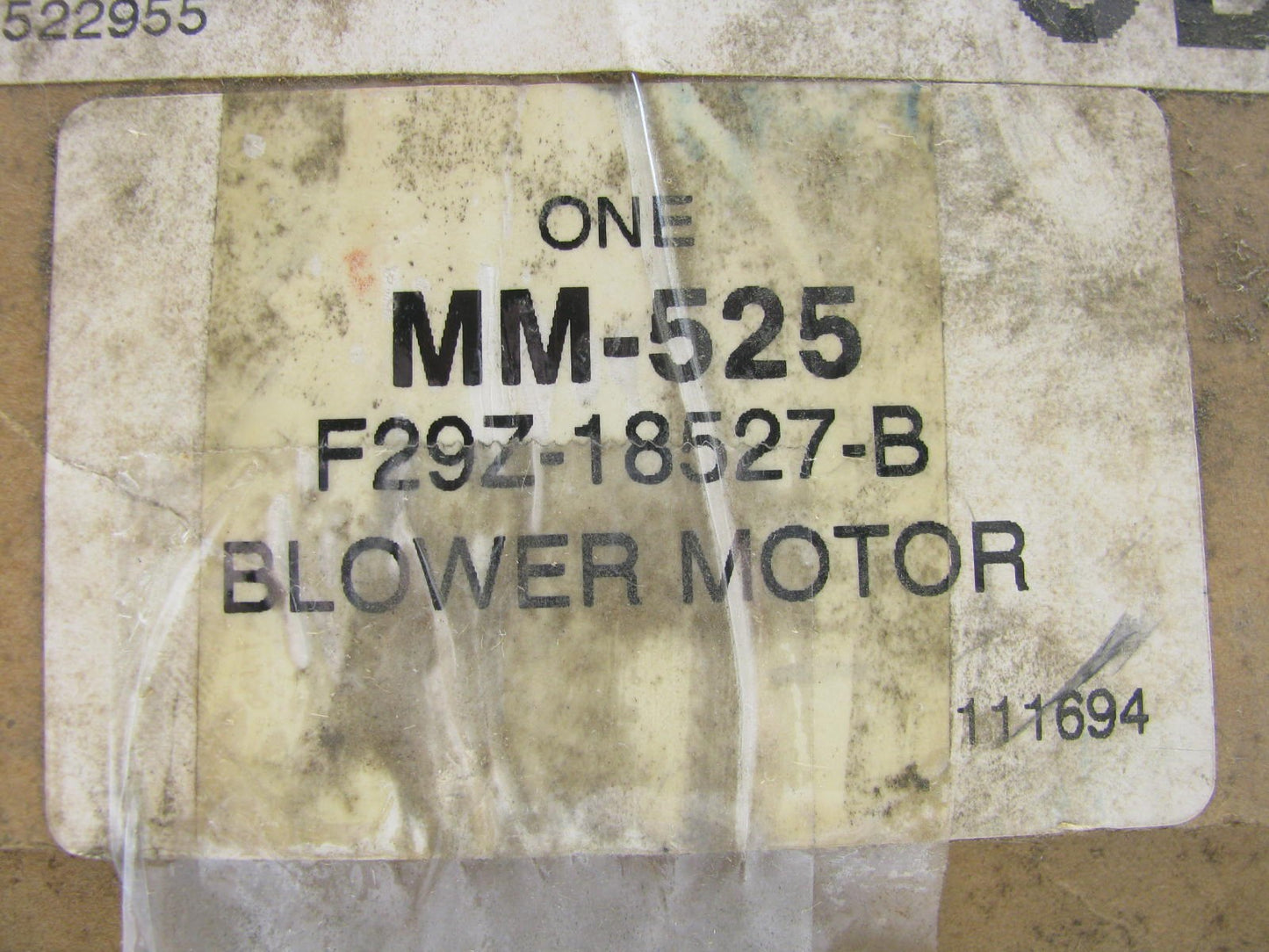 NEW GENUINE Motorcraft MM-525 REAR Auxilliary Blower Motor OEM Ford F29Z-18527-B