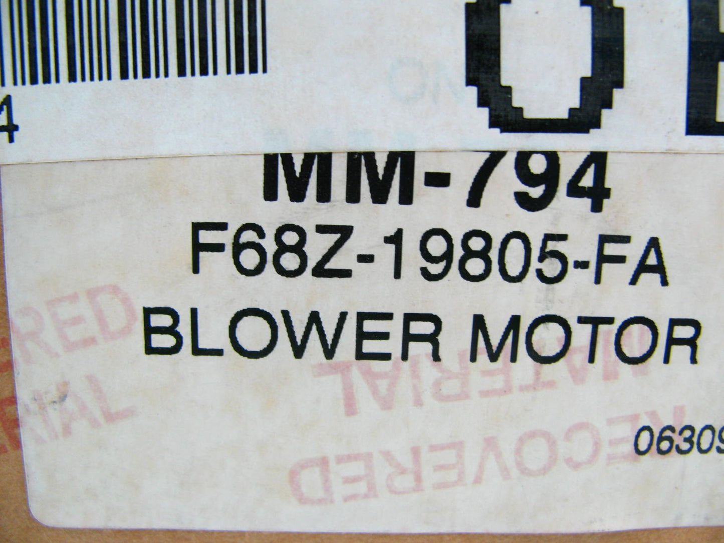 Genuine OEM Ford Main HVAC Blower Motor Motorcraft MM-794 FORD # F68Z-19805-FA