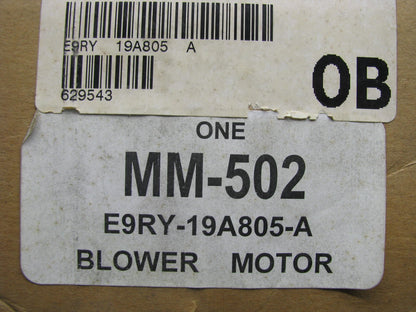 New OEM Motorcraft MM-502 Blower Motor  Ford # E9RY-19A805-A  1989 Scorpio