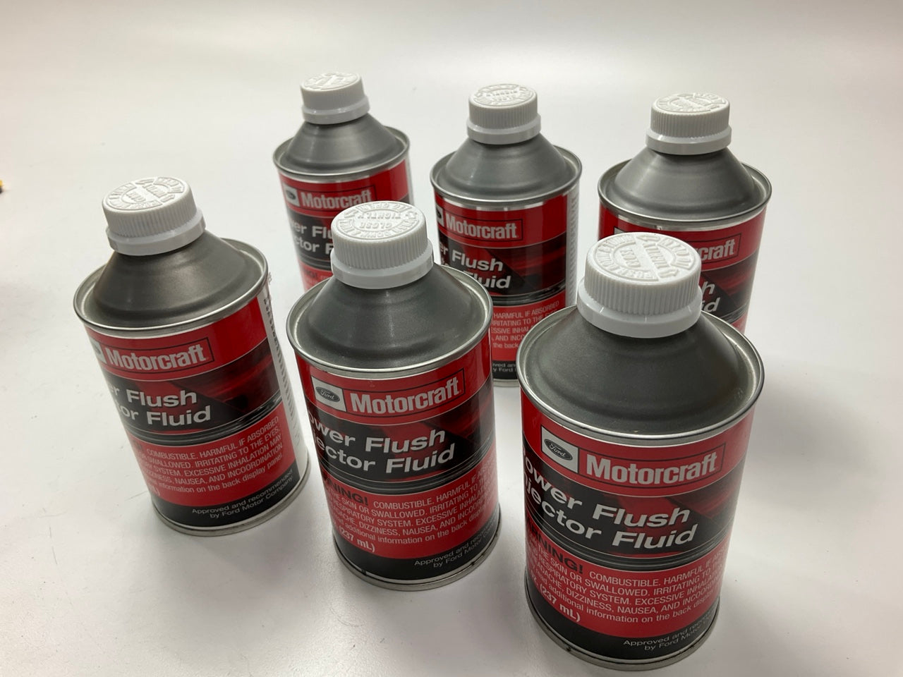 (6) Motorcraft PM5 Power Flush Injector Fluid, 8oz, Use W/ Fuel Injector Machine