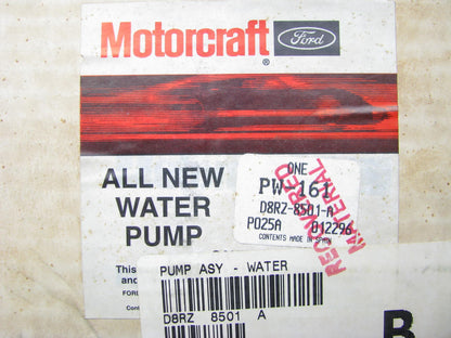 Motorcraft PW-161 Engine Water Pump 1978-1980 Fiesta 1.6L I4 OHV ONLY