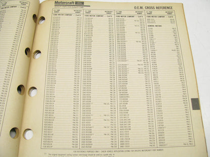 Motorcraft PW200K Water Pump Catalog - Jan 1991 - 30 Pages