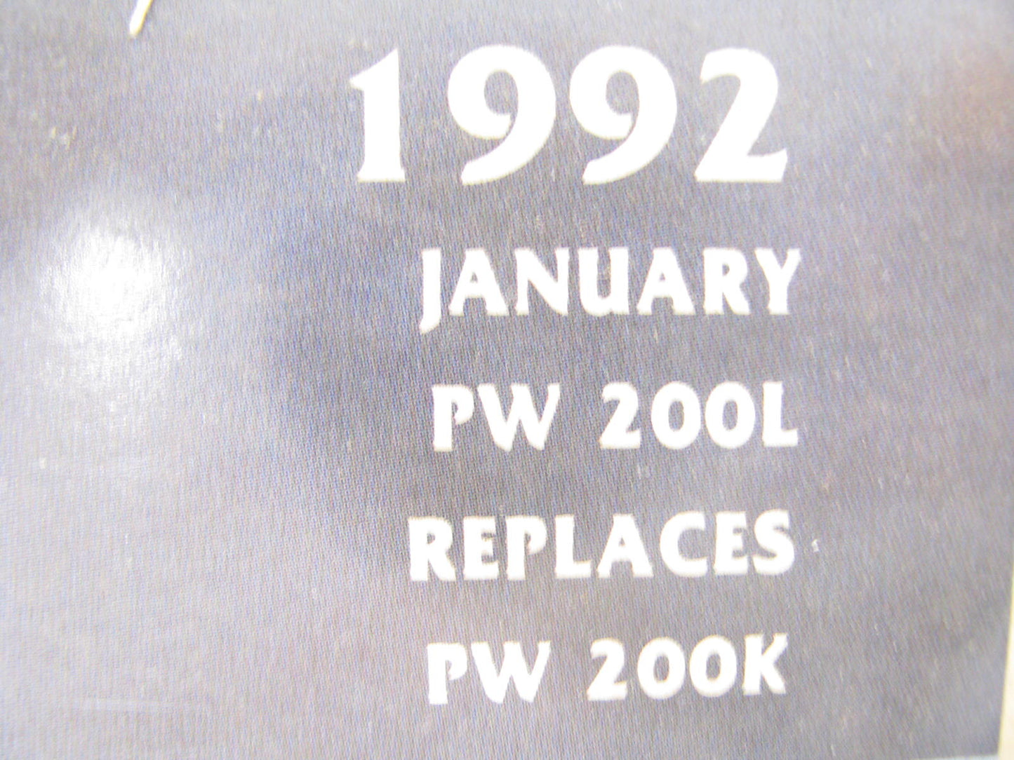 Motorcraft PW200L Water Pump Catalog - Domestic & Import - Jan. 1992, 30 Pages