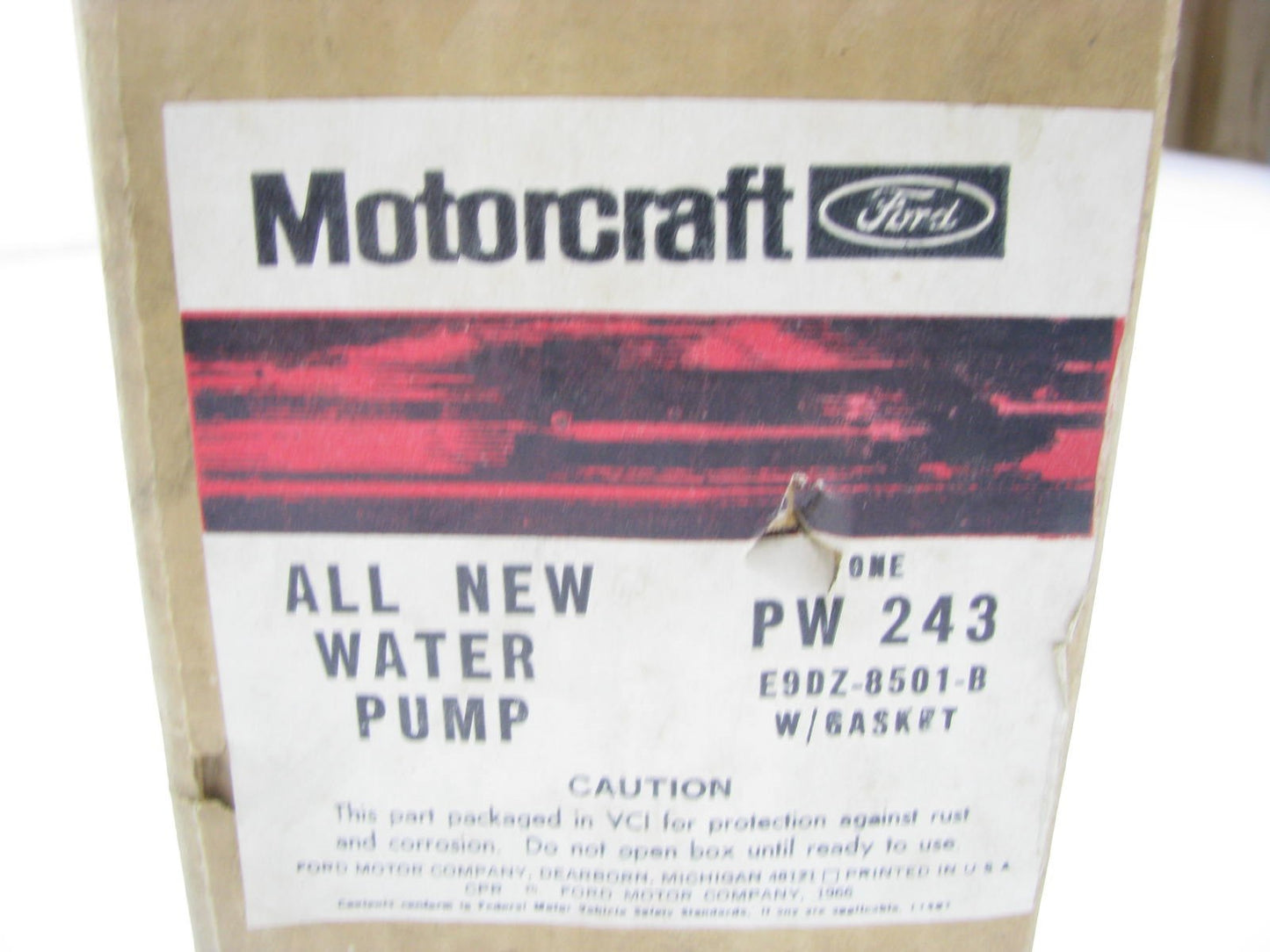 New OEM Motorcraft PW243 Water Pump For 86-91 Taurus 2.5L 4-CYL ONLY