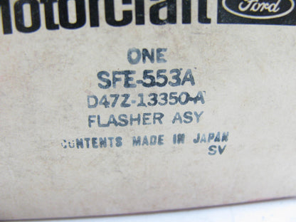 Vintage Motorcraft SFE-553A Flasher Relay OEM 1974 Ford Courier # D47Z-13350-A
