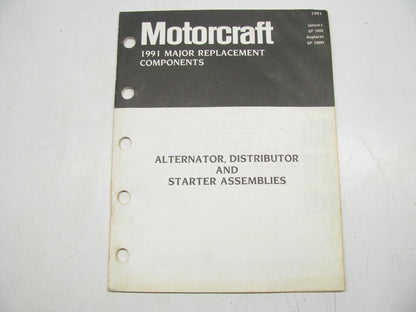 Motorcraft SP500J Alternator, Distributor & Starter Catalog - Jan 1991, 44 Pages